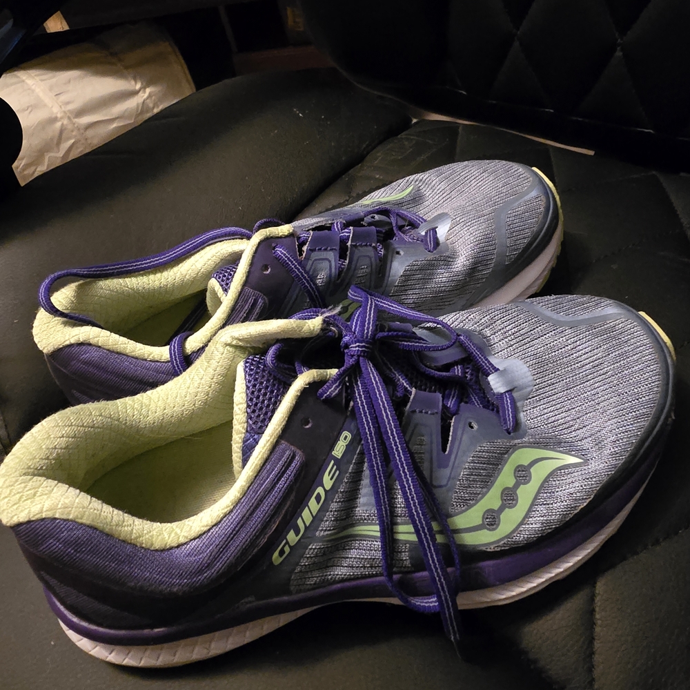 EverRun Guide ISO Women's Blue and Lime Athletic Shoes